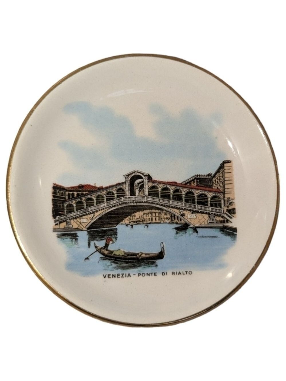 Vintage Venezia Ponte di Rialto Decorative Plate - 3.5"